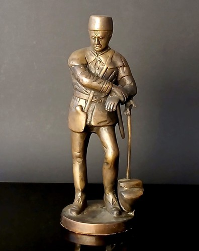 Bergmannsfigur aus messing - bergmannsfigur,