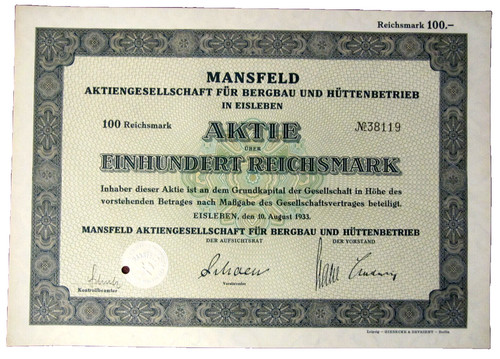 Alte bergbau aktie - alte,