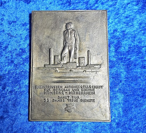Bergbau bronzeguss tafel - bergbau,