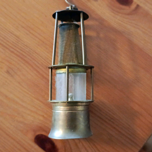 Antike bergbau grubenlampe - antike, bergbau-grubenlampe