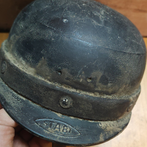Sehr alter schutzhelm schwarz - sehr,