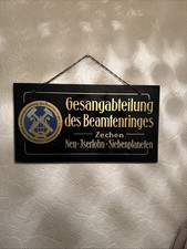 Altes Schild aus Glas Zeche