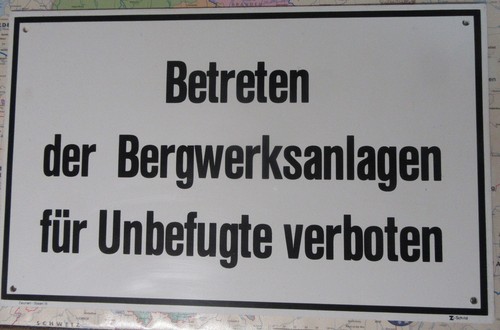 Bergbau original schild - bergbau,