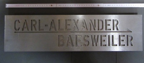 Bergbau edelstahl schild - ⚒,